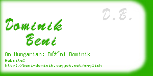 dominik beni business card